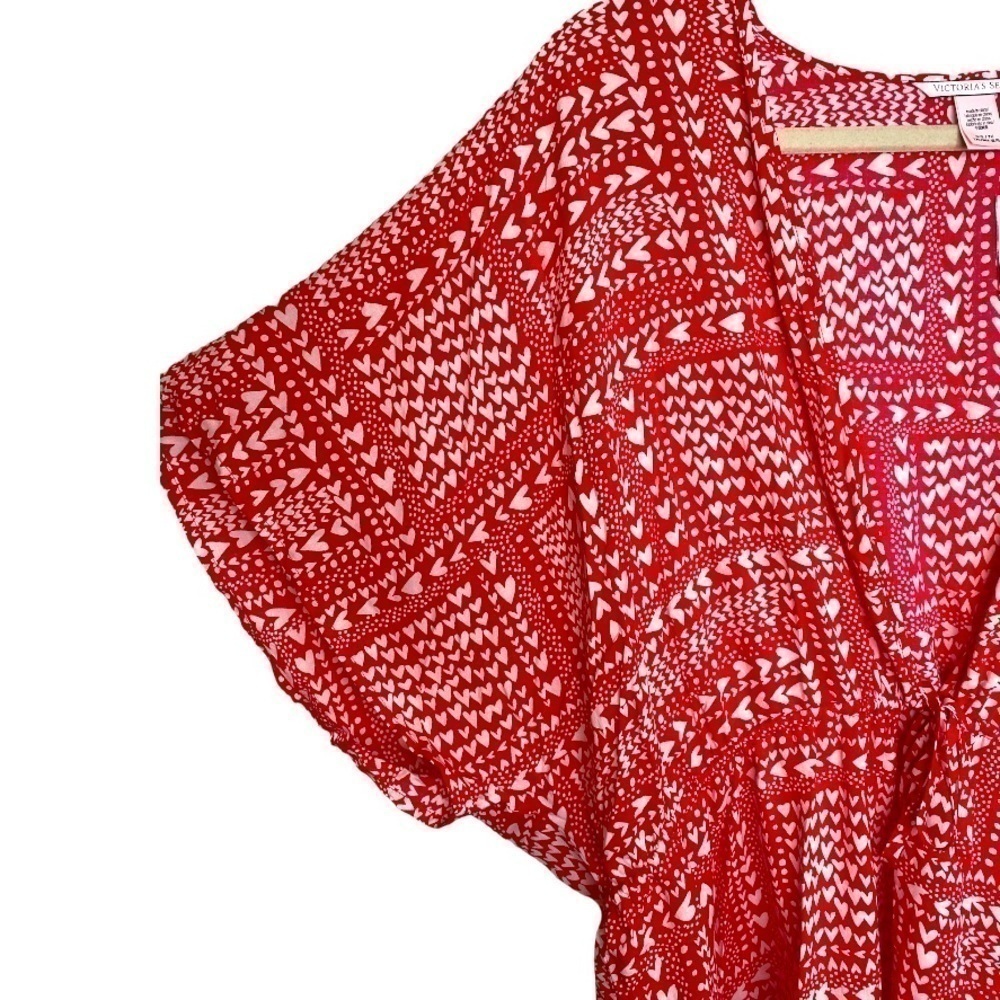 Victoria's Secret Heart Robe Red New With Tags - Picture 3 of 5